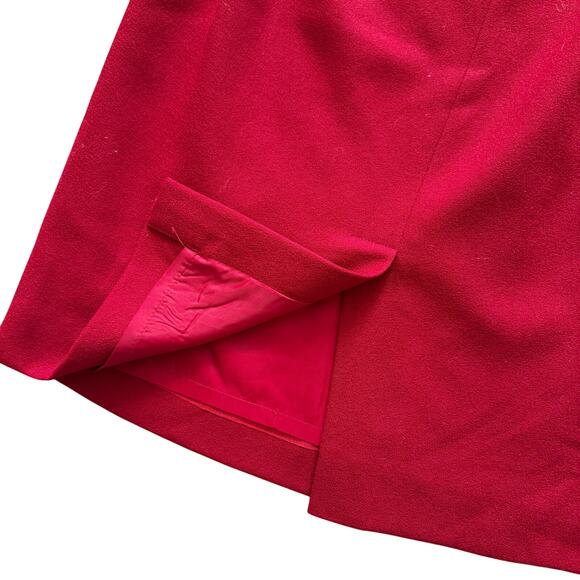 VTG Talbots 100% Wool Skirt Women's Sz 6 8 10 Red Pencil straight Vintage Midi - Picture 10 of 15